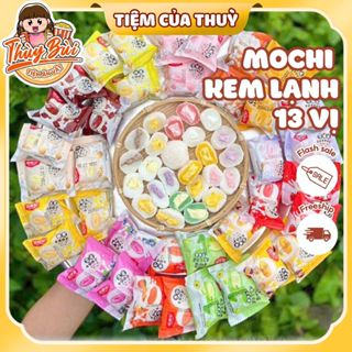 Bánh Mochi Kem Sữa Vị Sầu Riêng/ Khoai Môn/ Đậu Nành, Bánh Mochi Phủ Dừa Đài Loan, Bánh Mochi Kem Lạnh
