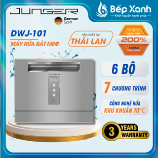 [MODEL 2024] Máy rửa bát mini Junger DWJ-101 - 6 Bộ - Công nghệ sấy nóng Residual Heating Dry