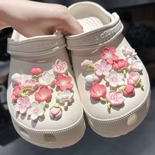 Bộ 10 Chiếc Crocs Charms - Cherry & Peach Blossom DIY Nút Phụ Kiện Cho Giày Tùy Chỉnh