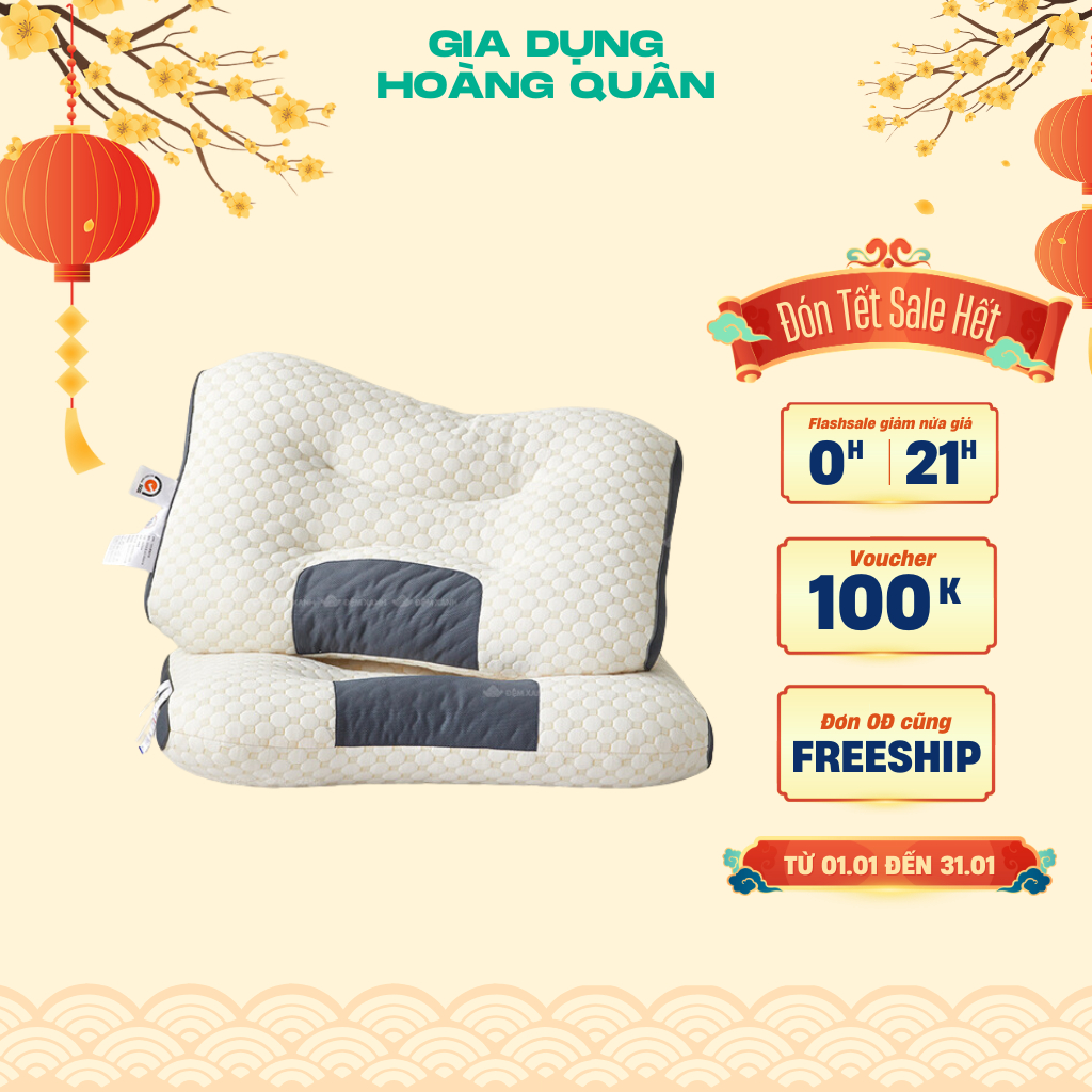 Gối ngủ DIDOOGLT chống đau mỏi cổ vai gáy thiết kế nằm ngửa và nằm nghiêng hạn chế ngáy giúp giấc ngủ ngon