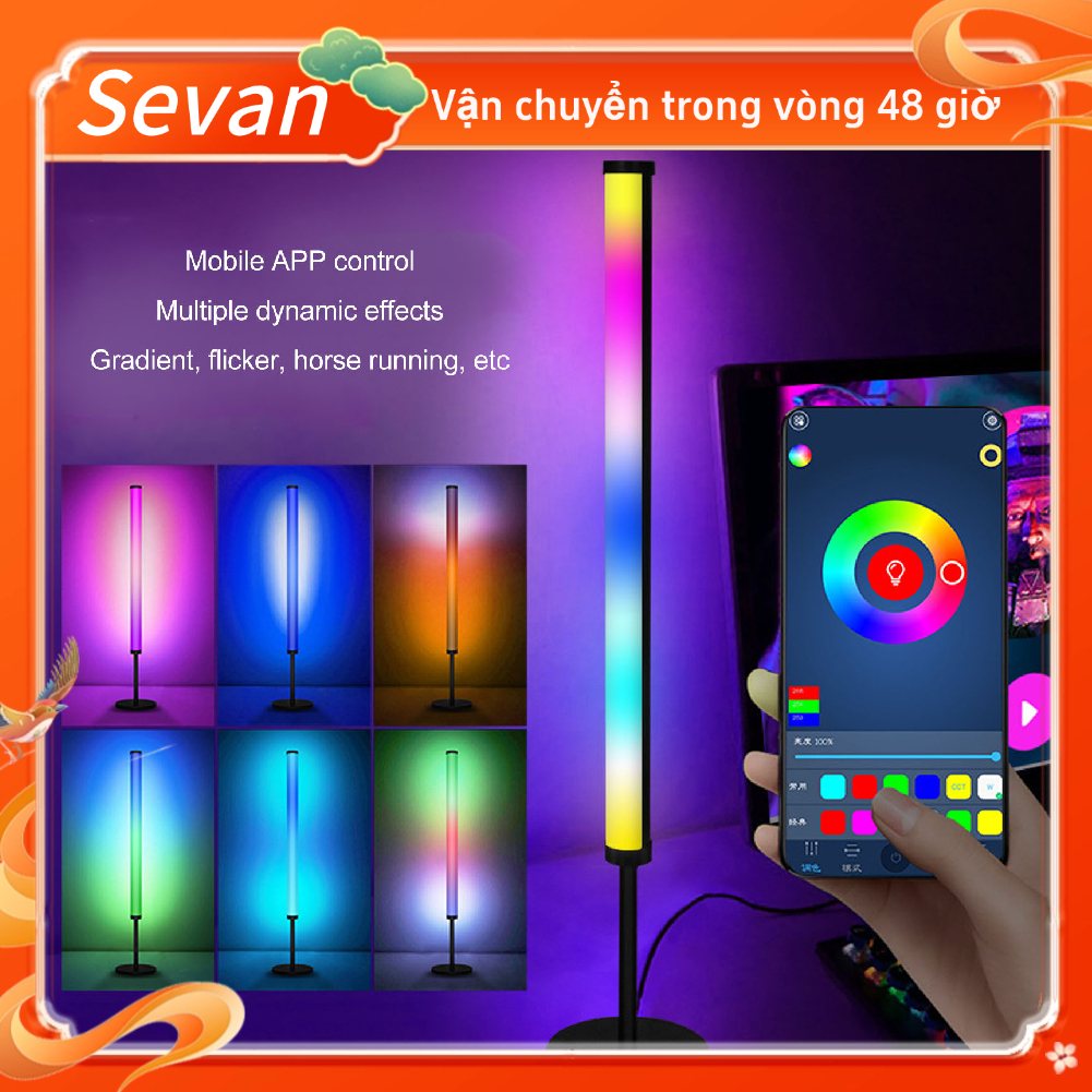 [Hàng Sẫn] Thanh đèn led RGB nháy theo nhạc - Đèn LED Điều Khiển Âm Thanh RGB Đèn Sevan