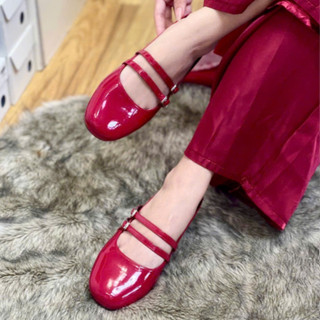 Giày Búp Bê Hai Quai Ngang Hạ Gót Êm Chân Merly 1593, Giày Sục Nữ, Giày Tiểu Thư Lolita, Giày Bệt Nữ, Giày Sục Big Size