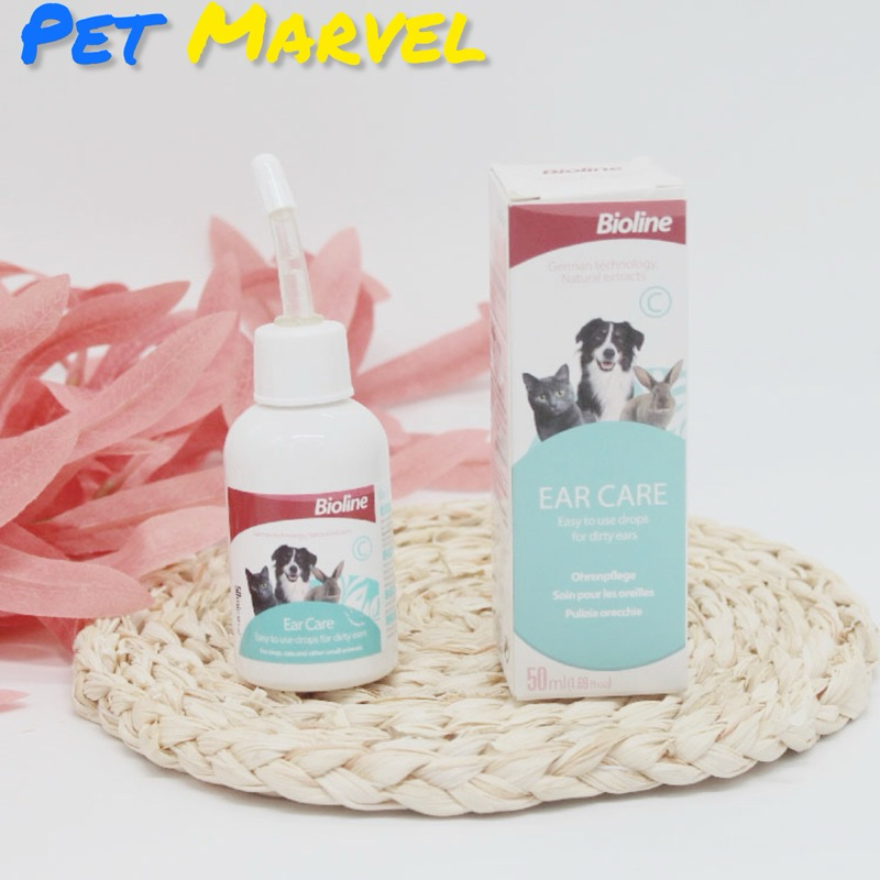 Nước rửa vệ sinh tai, dung dịch nhỏ tai chó mèo Ear Care Bioline 50ml