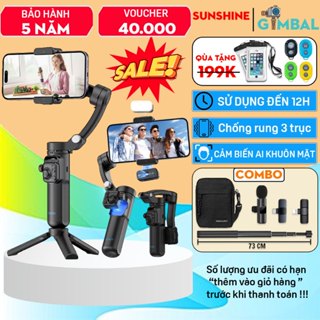 Gimbal, Gậy chụp ảnh 3 chân TOKQI M02, Gimbal chống rung điện thoại chụp ảnh, quay phim livestream