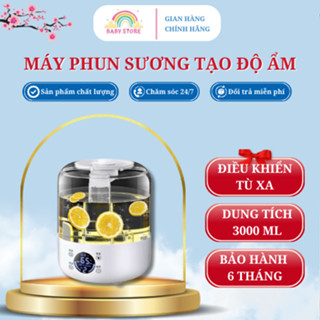 Máy Phun Sương Tạo Độ Ẩm Không Khí XIAOMI / BEIWEI, Máy Khuếch Tán Tinh Dầu Dung Tích 3L Có Điều Khiển Bảo Hành 6 Tháng