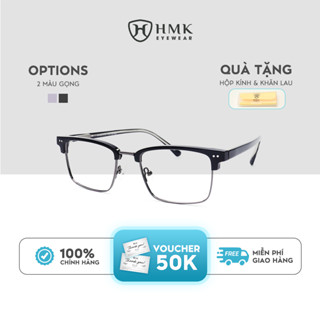  Gọng Kính Nửa Viền Kim Loại Chính Hãng HMK Eyewear Trưởng Thành Nam Tính Thời Trang - NV1559 