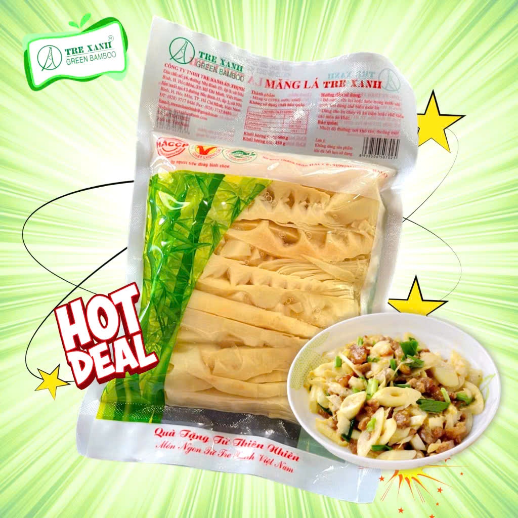 Măng Lá Xé Tre Xanh An Thịnh 500g - Măng Sạch búp non thái sợi