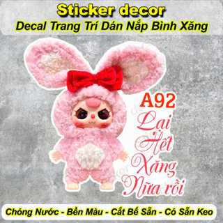  Tem Decal Dán Nắp Bình Xăng Baby Treenn  Tem Dán Bình Xăng Chống Nước Tuyệt Đối - Mẫu 2 