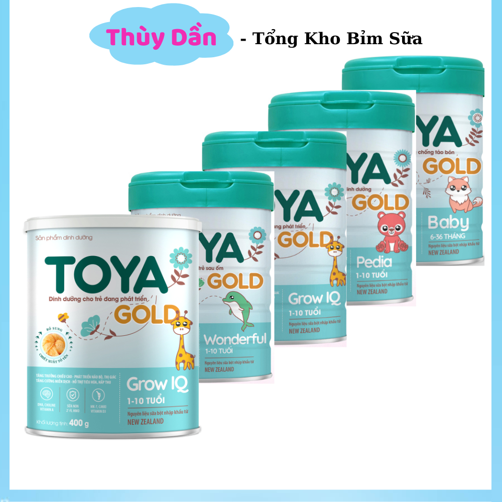 Sữa Bột Toya Gold Boncare, Grow IQ,Wonderful, Pedia, Infant , baby Hộp 900g ,Toya baby 400g