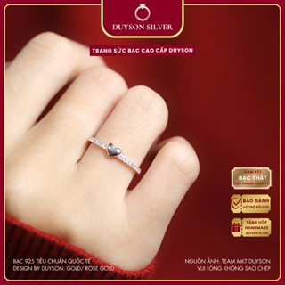  Nhẫn bạc nữ DUYSON SILVER Nhẫn bạc trái tim đính đá tình yêu dễ thương  NKX27  