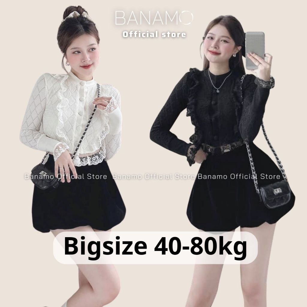 Chân váy nữ Banamo Fashion chân váy nhung bồng lưng cao dáng ngắn siêu xinh 5502