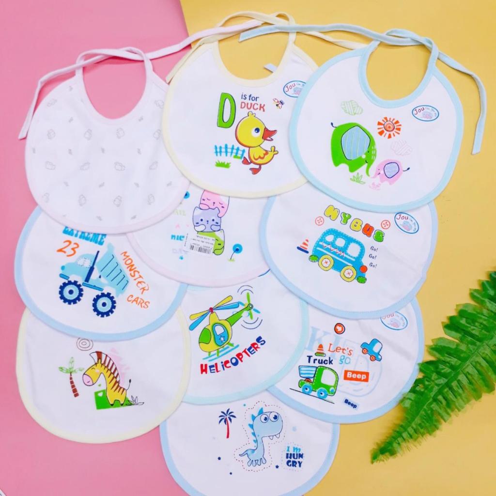 Yếm cột cho bé sơ sinh hiệu JOU, giữ ấm và vệ sinh khi bé ăn