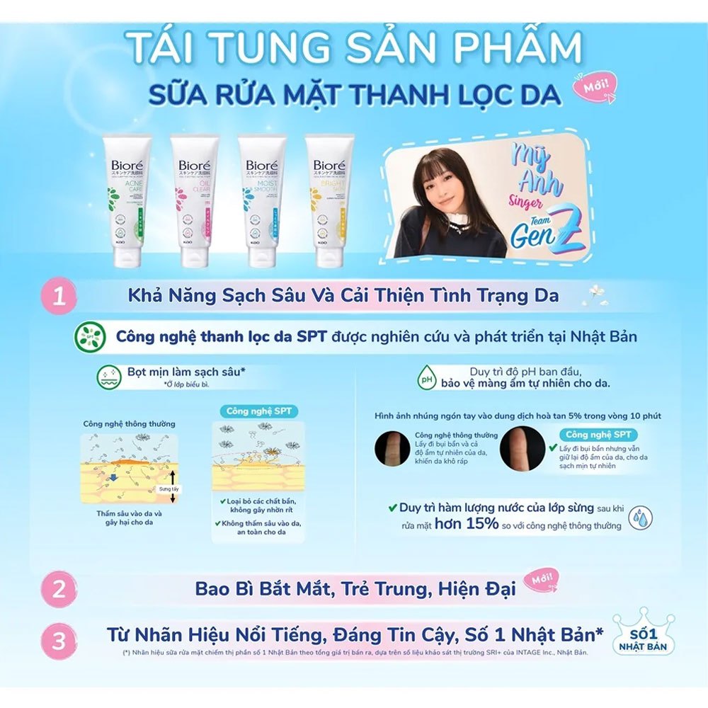 Sữa Rửa Mặt Bioré Sạch Da Hasaki Sản Phẩm Chính Hãng