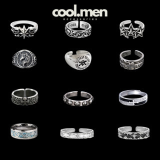 Nhẫn Nam Nữ Unisex Nhẫn Titan Thời Trang Coolmen Màu Bạc Không Gỉ Nhiều Mẫu Mã Dễ Phối Đồ - Nhẫn Tổng Hợp