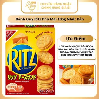 Bánh Quy Ritz Phô Mai 106g Nhật Bản, Hương Vị Thơm Ngon, Bánh Quy Giòn Tan - Hinohouse