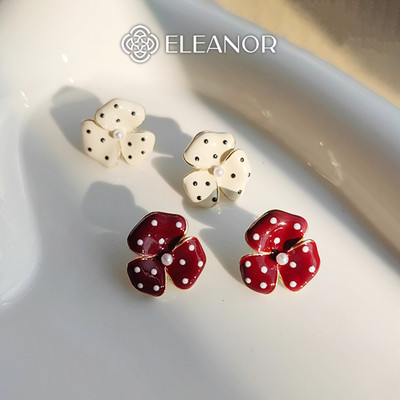 Bông tai nữ chuôi bạc 925 Eleanor Accessories hình hoa phụ kiện trang sức khuyên tai basic 9099