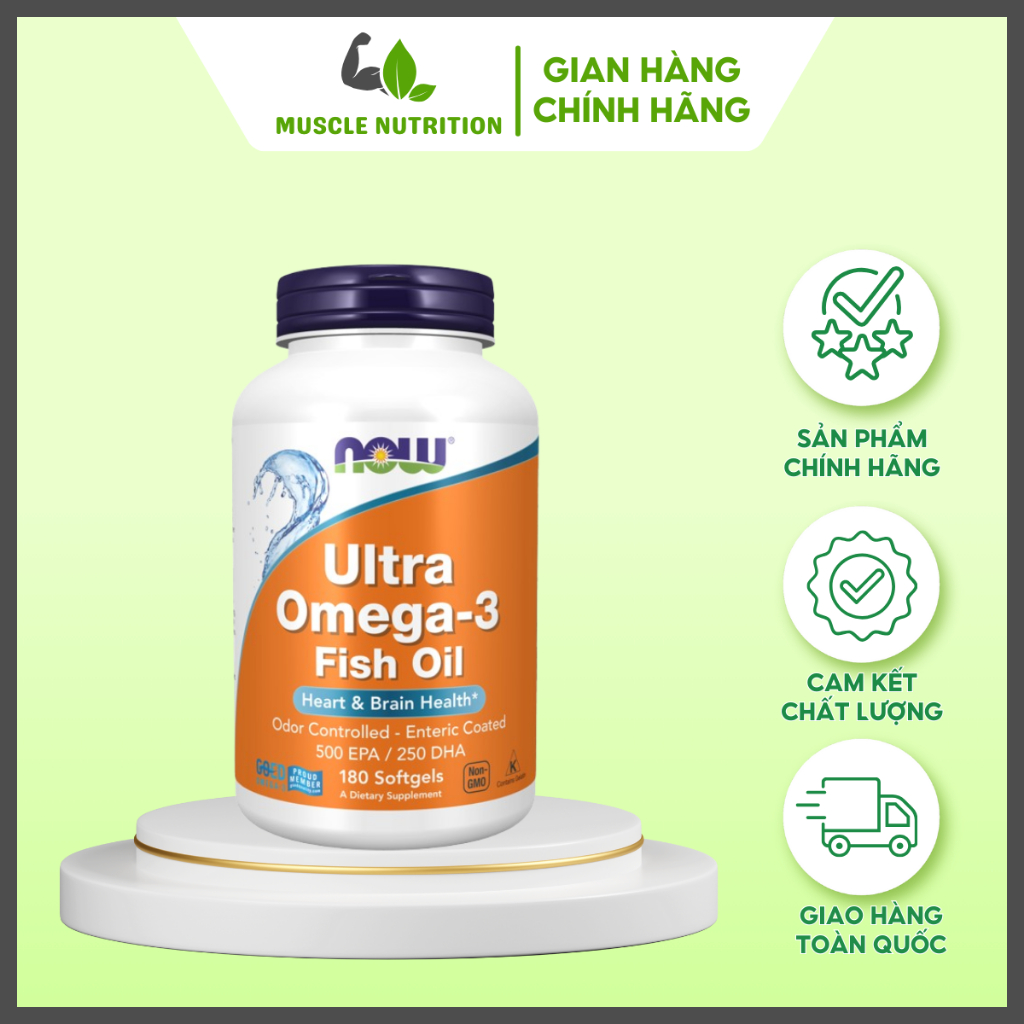 Now Ultra Omega 3 Fish Oil Giúp Đẹp Da, Chống Lão Hóa, Sáng Mắt, Tốt Tim Mạch, Khỏe Xương