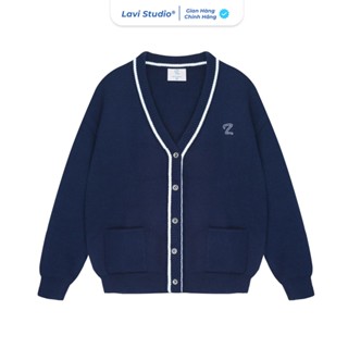Áo Cardigan Len Dệt Kim Organic Local Brand Lavi Studio/ Logo Thêu