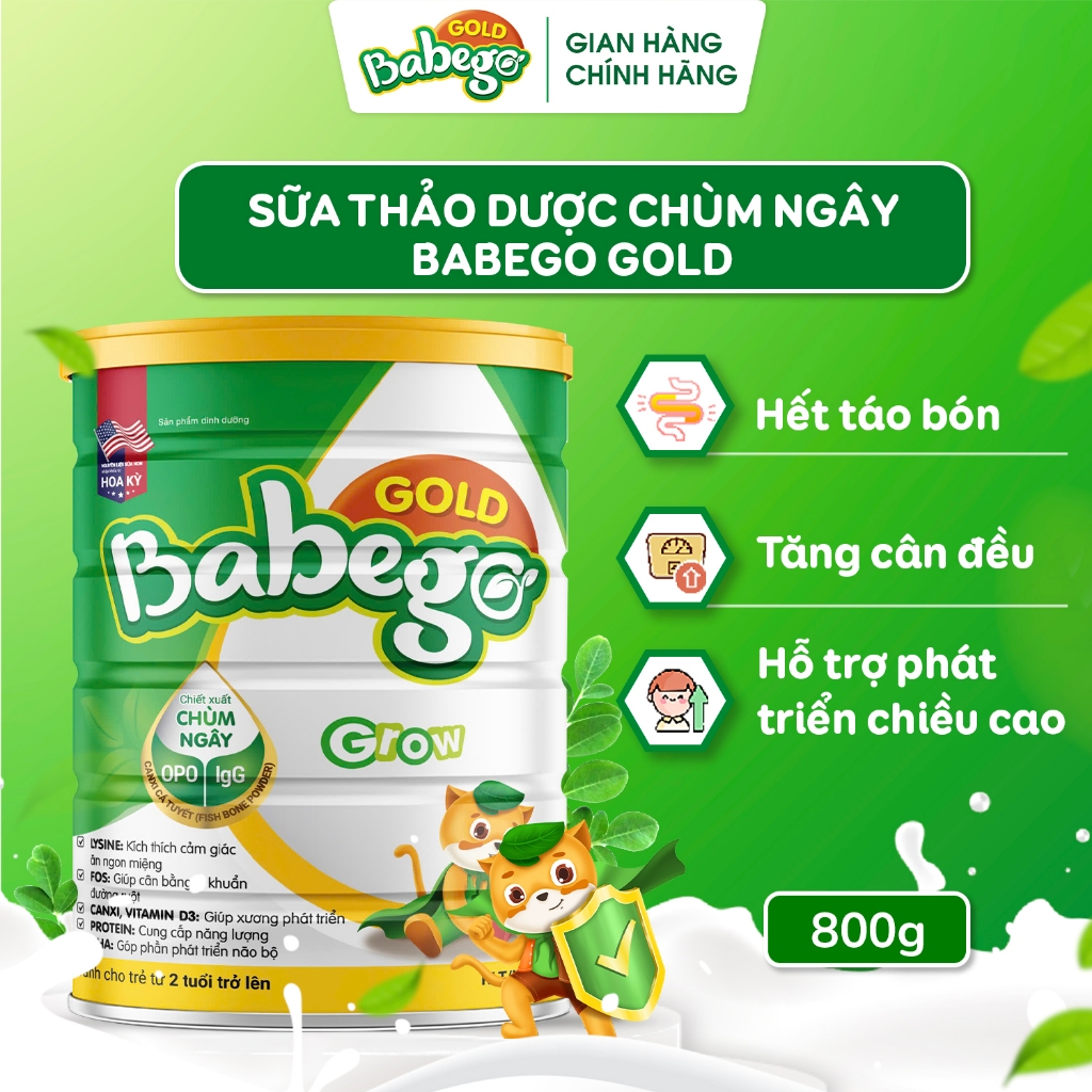 Sữa công thức Babego Gold 12-36m 800g