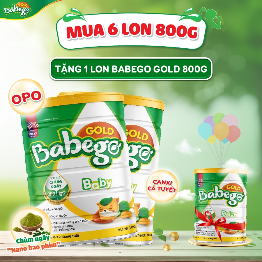 (Combo 6 lon 800g tặng 1 Lon 800g )  Sữa Babego Gold siêu tiết kiệm
