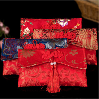 Bao Lì Xì Vải Gấm, Túi Nhung Nhiều Hoa Văn Cao Cấp Cưới Hỏi, Nạp Tài,Ngày Tết
