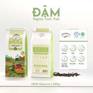 Hộp Quà Tặng Phin Sứ Minh Long và Cà Phê - Robusta Rang Mộc, Rang Đậm, Hương Chocolate - Sang Trọng