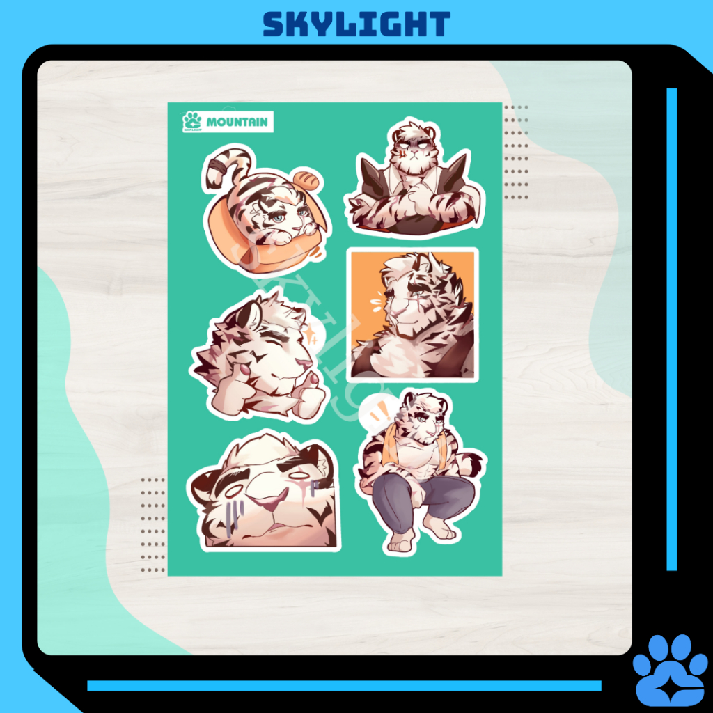 NO.18  MOUNTAIN 2 - Arknights - Sticker Furry Sheet A6 Decal chống nước