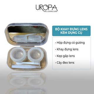 Bộ Khay Đựng Kính Áp Tròng UROPA (Khay gương, khay đựng lens, nhíp, kẹp)