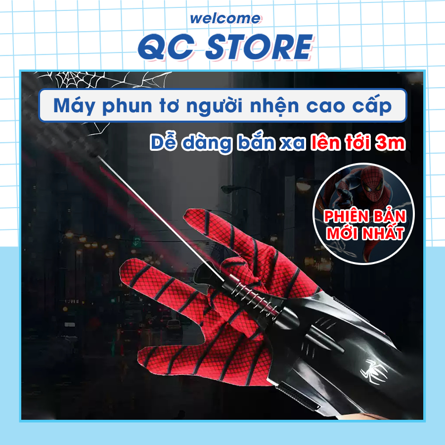  Găng Tay Người Nhện Bắn Tơ Đồ Chơi Độc Đáo Siêu Nhân Nhện Spider Man Cho Bé QC Store 