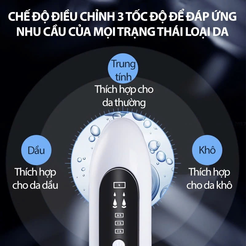 Máy hút mụn cao cấp kèm 6 đầu hút, máy hút mụn cầm tay hút sạch mụn đầu đen, mụn cám, bã nhờn sử dụng pin sạc tiện lợi | BigBuy360 - bigbuy360.vn