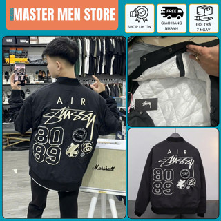 Áo Khoác Bomber Stus.sy Nam Trần Bông Thêu Full Lưng Cực Đẹp - Áo Khoác Nam Thêu Chữ Phong Cách