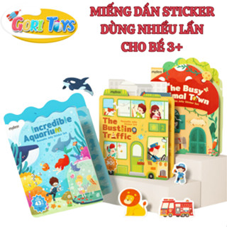 Miếng dán Sticker dán được nhiều lần trên nhiều bề mặt đồ chơi thủ công cho bé 3+