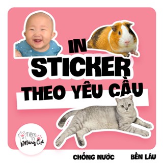 In Gói 20 Stickers Decal Chống Nước 100% Theo Yêu Cầu