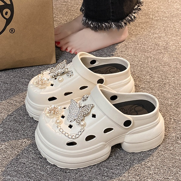 Dép Sục Nữ Đế Cao 10.5 CM Nhiều Màu Độn Chiều Cao Kèm Nhiều Mẫu Sticker Cute TRANGBIHUE