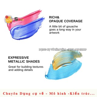 Màu Gouache Thạch Himi Miya Metallic 18 Màu