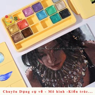 Màu Gouache Thạch Himi Miya Metallic 18 Màu
