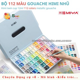 Màu Gouache HIMI Sinh đôi 112 màu - Himi tiwn cup 12ml 112colors Gouache