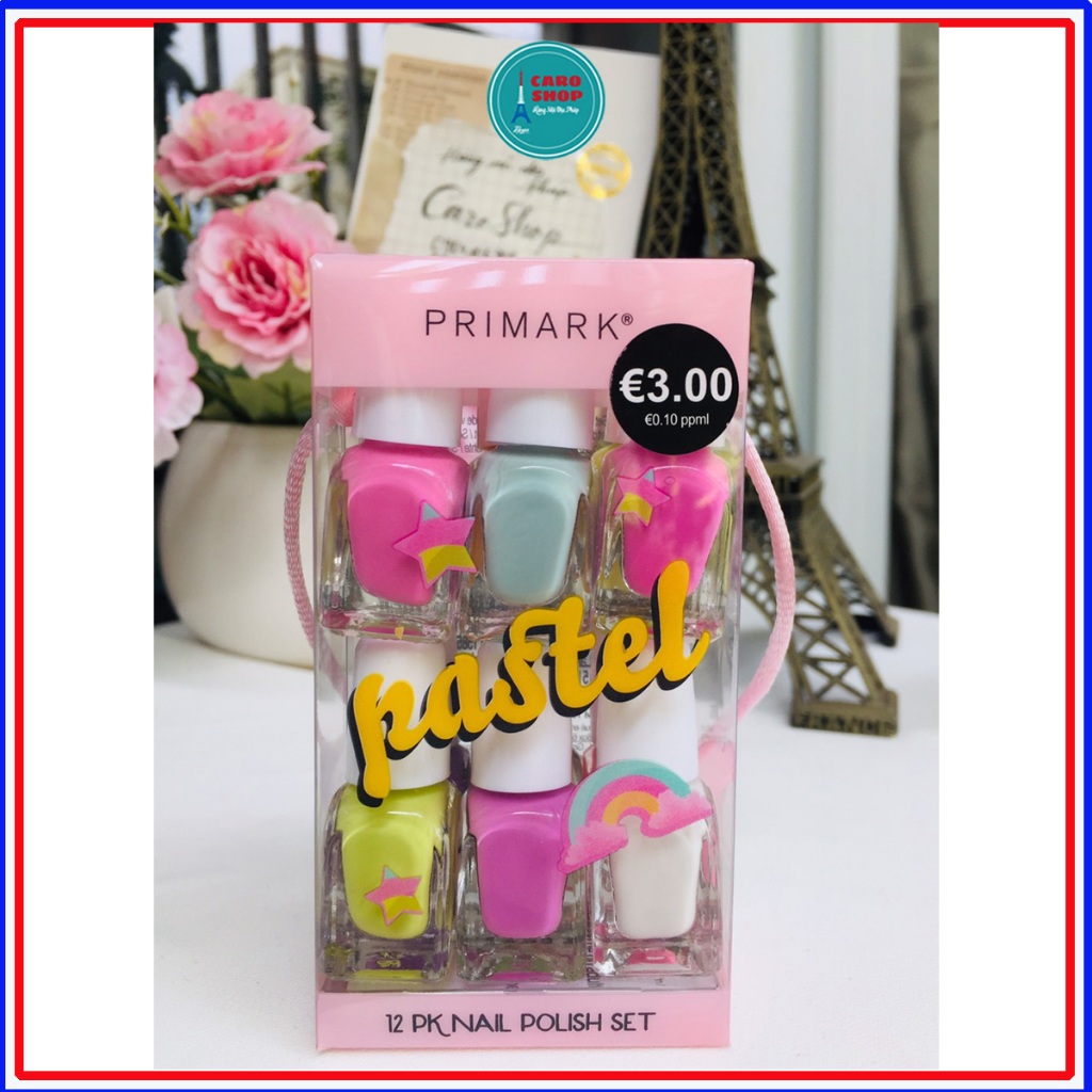 Sơn móng tay cho bé Primark - set 12 màu - hàng Pháp
