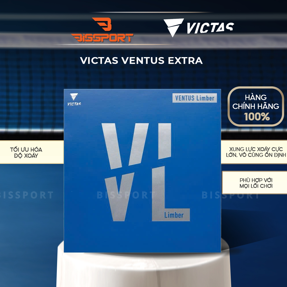 Mặt Vợt Bóng Bàn Victas Ventus Limber 40 Độ Chính Hãng - Tốc Độ Nhanh, Kiểm Soát Chuẩn Xác, Xoáy Bón