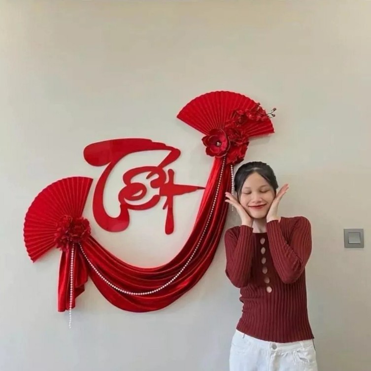 Set Quạt Kèm Phụ Kiện Trang Trí Tết Mừng Năm Mới Decor Tết SET01