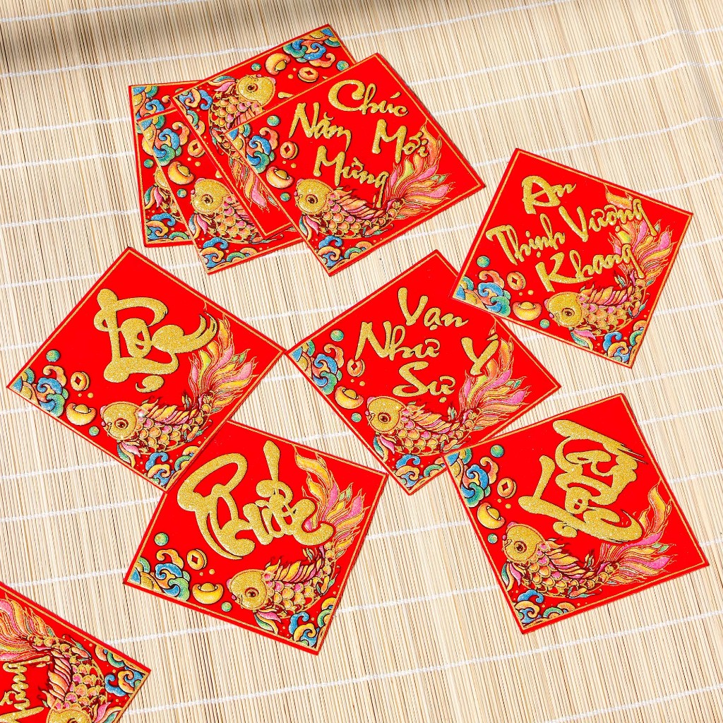 SET 10 Tấm Decal dán dưa bưởi trang trí tết DAN12