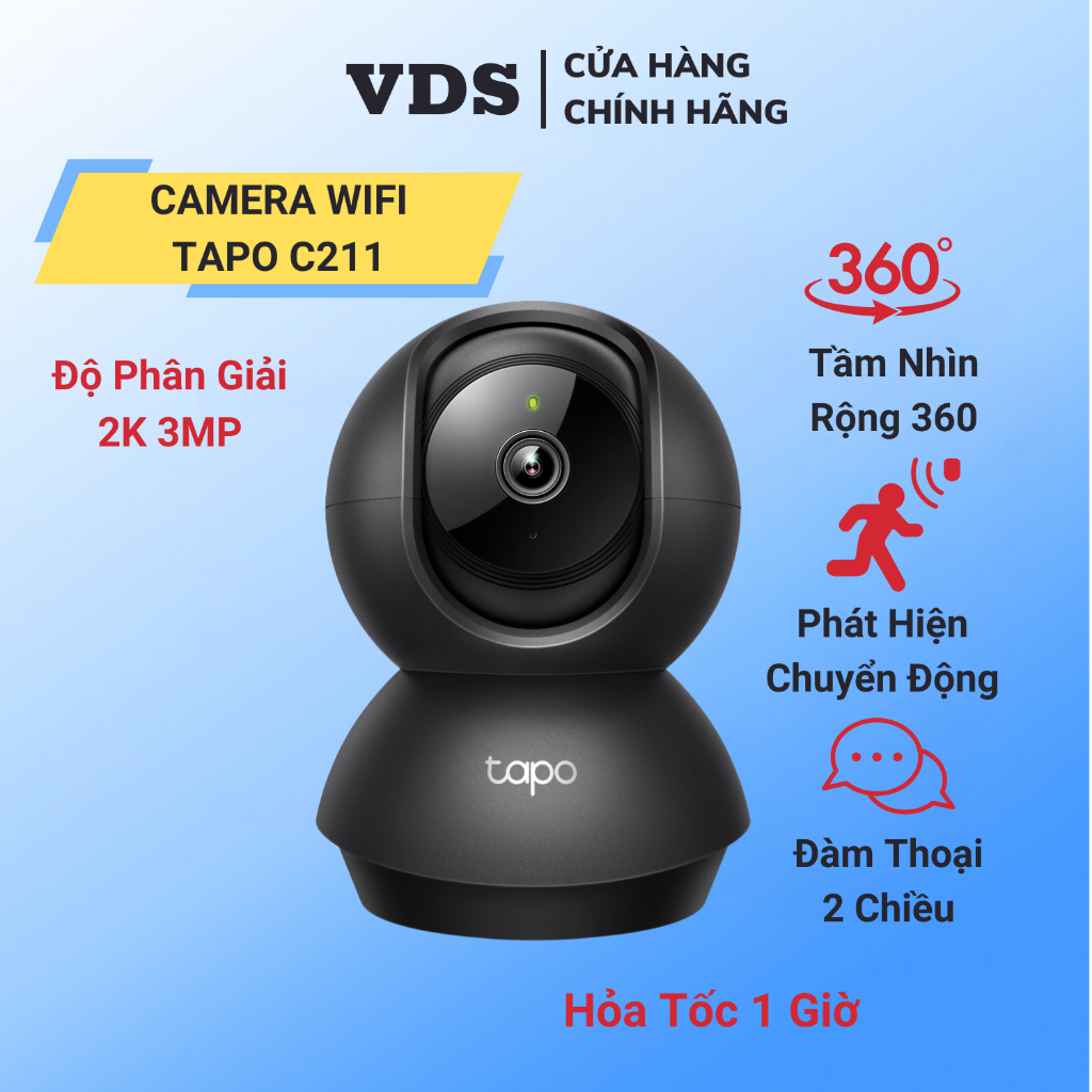 Camera Wifi TP-Link Tapo C211/ C200/ C202/ TC71/ C212/ C220 Full HD 2MP/3MP/4MP