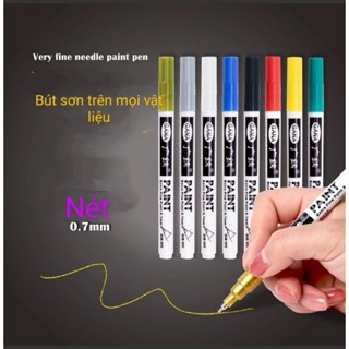 Bút Sơn Kim Loại Vẽ Nail Mô Hình Chống Thấm Nước Nhanh Khô
