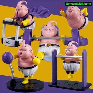    Sẵn   Combo 5 mô hình Buu   Mabu   béo dễ thương tập GYM Dragon ball Figure 9 cm 