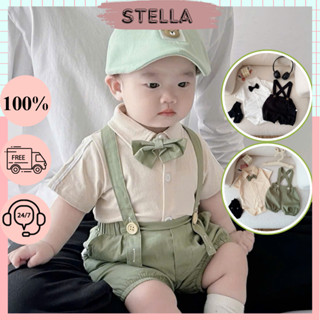  Set Body công tử kèm yếm bé trai 4-11kg. Bộ đồ bé trai sơ sinh đầy tháng thôi nôi. Stella Shop 