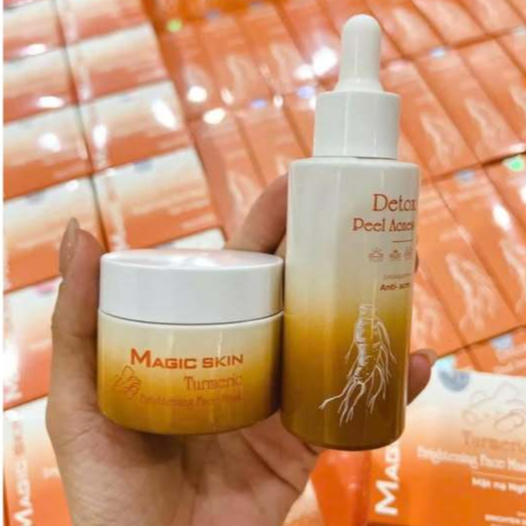 Bộ detox peel acnes Nạ nghệ Face Mask Magic skin