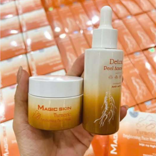 Bộ detox peel acnes Nạ nghệ Face Mask Magic skin