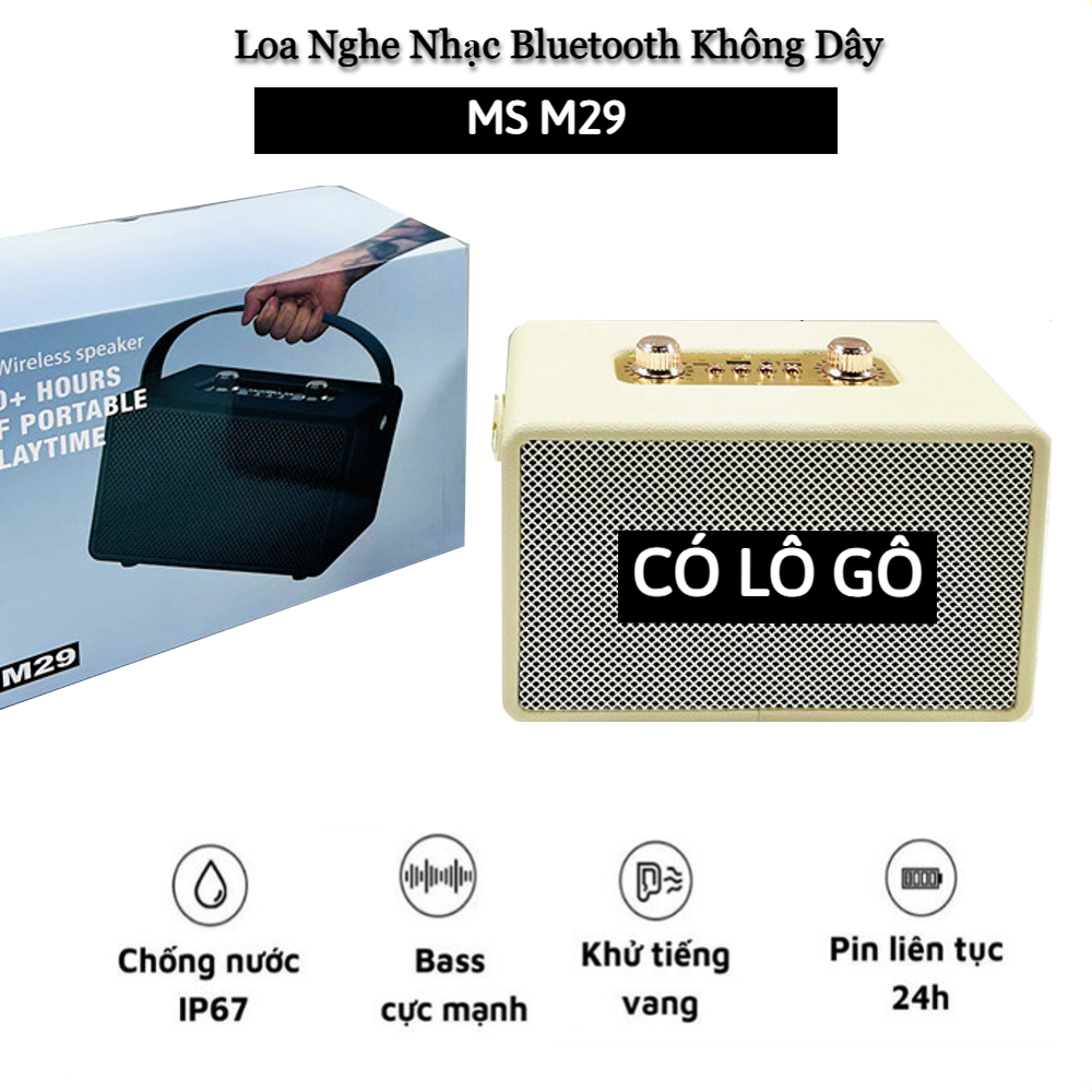 Loa Bluetooth M29 Công Suất 30W Âm Thanh Sống Động - Nghe Nhạc Cực Đỉnh - Củ Loa. Loa M29 Pin Trâu D