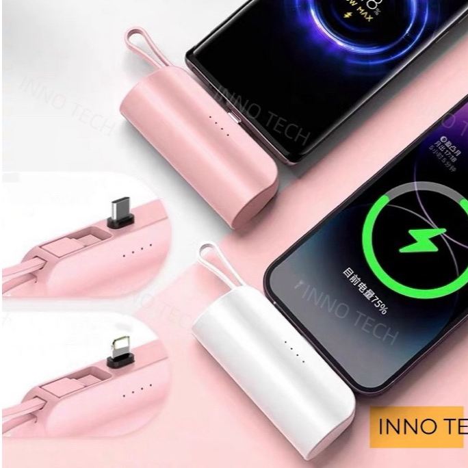 Sạc Dự Phòng 10000mah Sạc Nhanh Cắm Trực Tiếp PD 15w, Kích Cỡ Nhỏ, Mang Đi Linh Hoạt, Sạc 2 Điện Thoại Cùng Lúc,