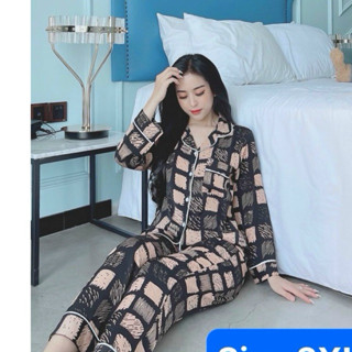  SALE Bộ Pijama LỤA MANGO CAO CẤP tay dài quần dài túi quần sâu 